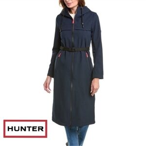 NWT Hunter Women's Crown VLR Long Rain Jacket Navy Size Small